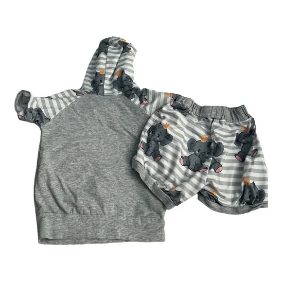 Elephant Matching Set 6-9 Months - Picture 2 of 3